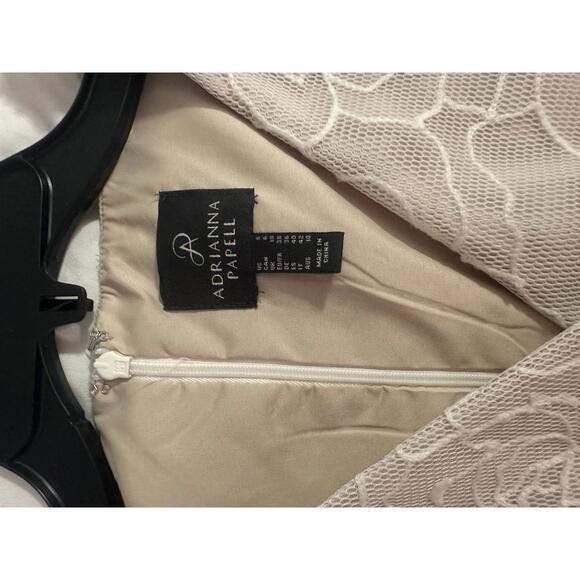 NWOT Adrianna Papell‎ (Anthropology) Bonded Mesh High Low Dress Sz 6 - Picture 2 of 11